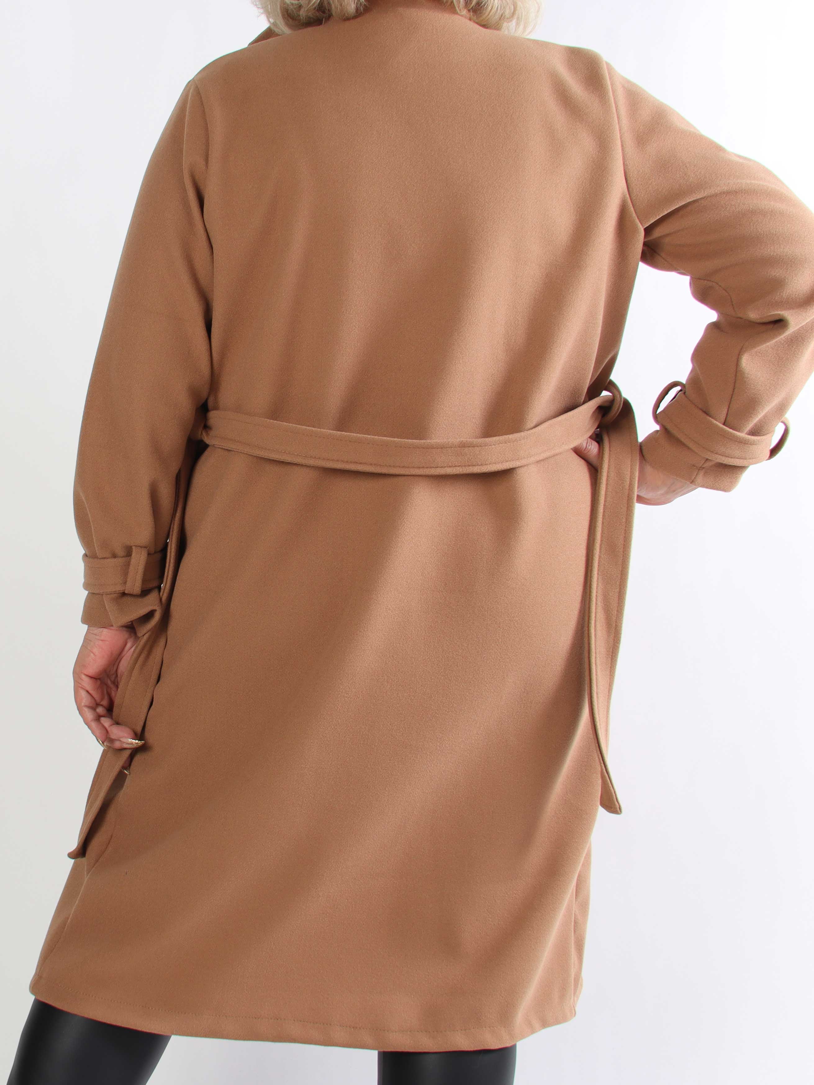 Sharpay Coat - Plus size trenchcoat med bindebånd